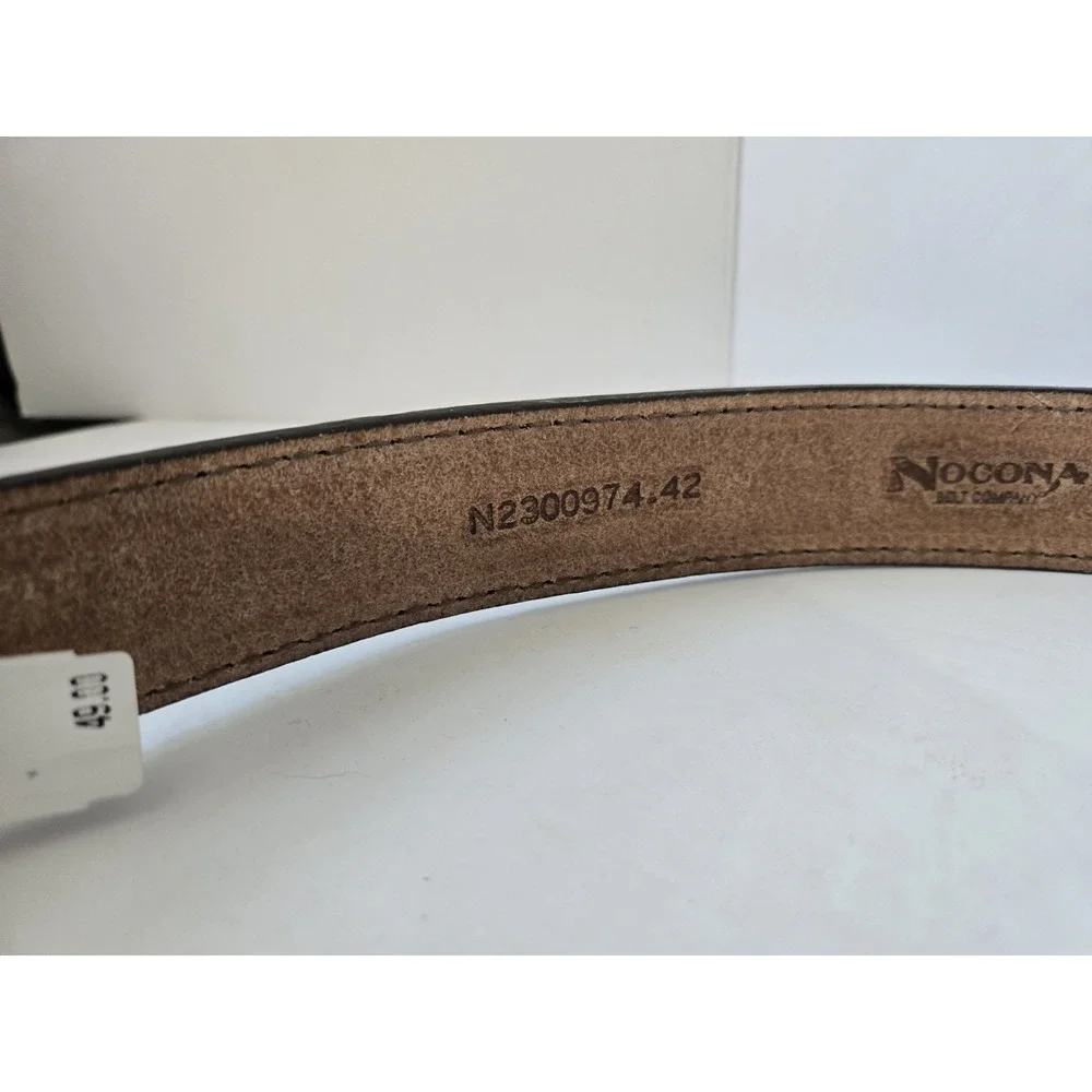 Nocona USA leather belt N2300947‎ sz 46 brown